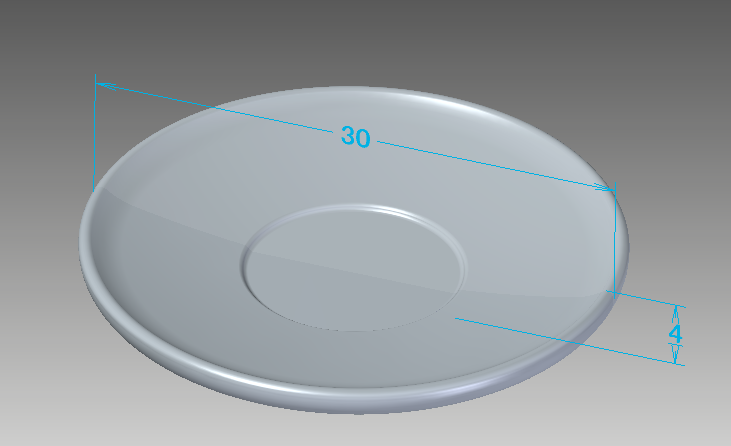 30mm「お皿」レジン用モールド