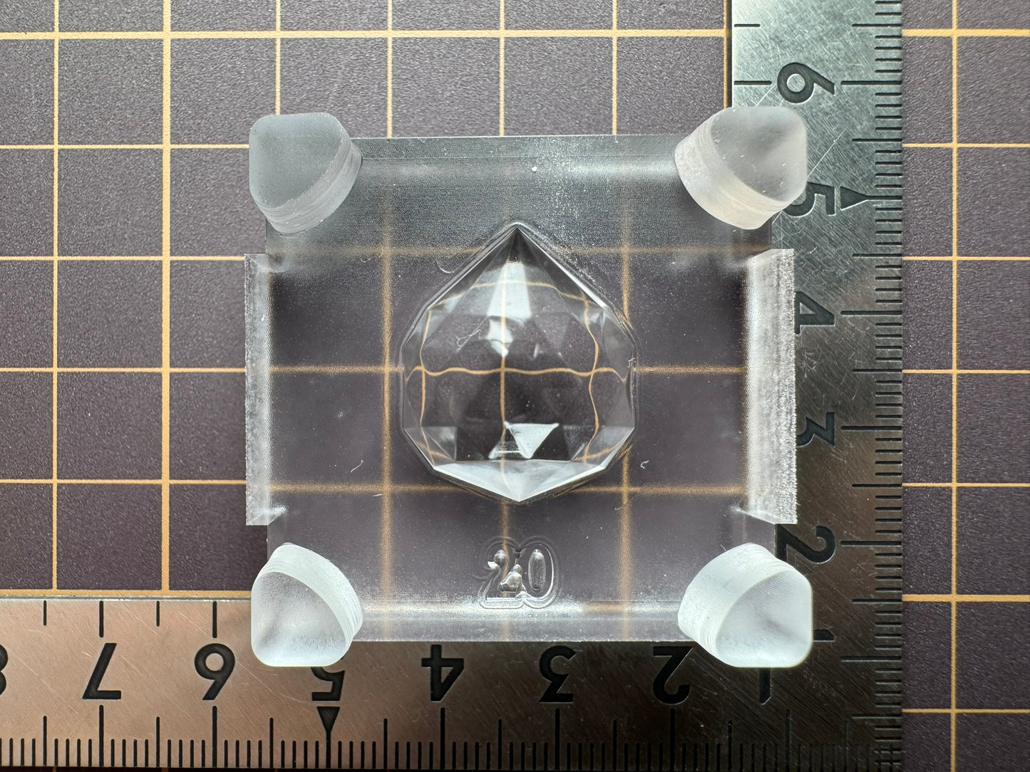 超高強度シリコン「20mmティアドロップカット(裏)」レジン用モールド