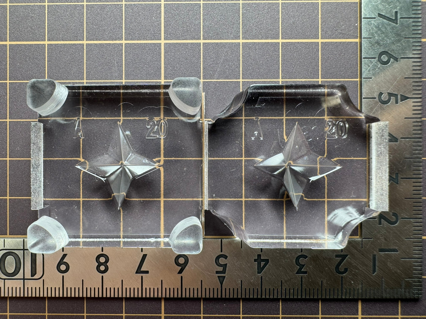 超高強度シリコン「立体四芒星A」レジン用モールド