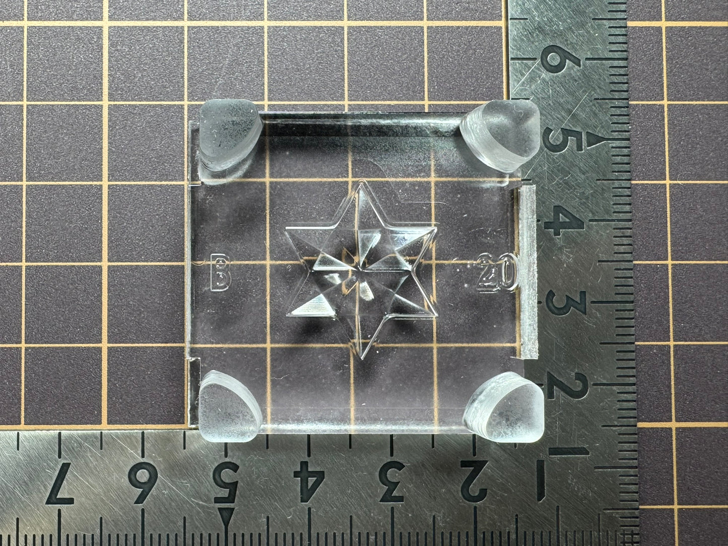 Ultra-high strength silicone "20 Hexagram Cut B (Back)" resin mold