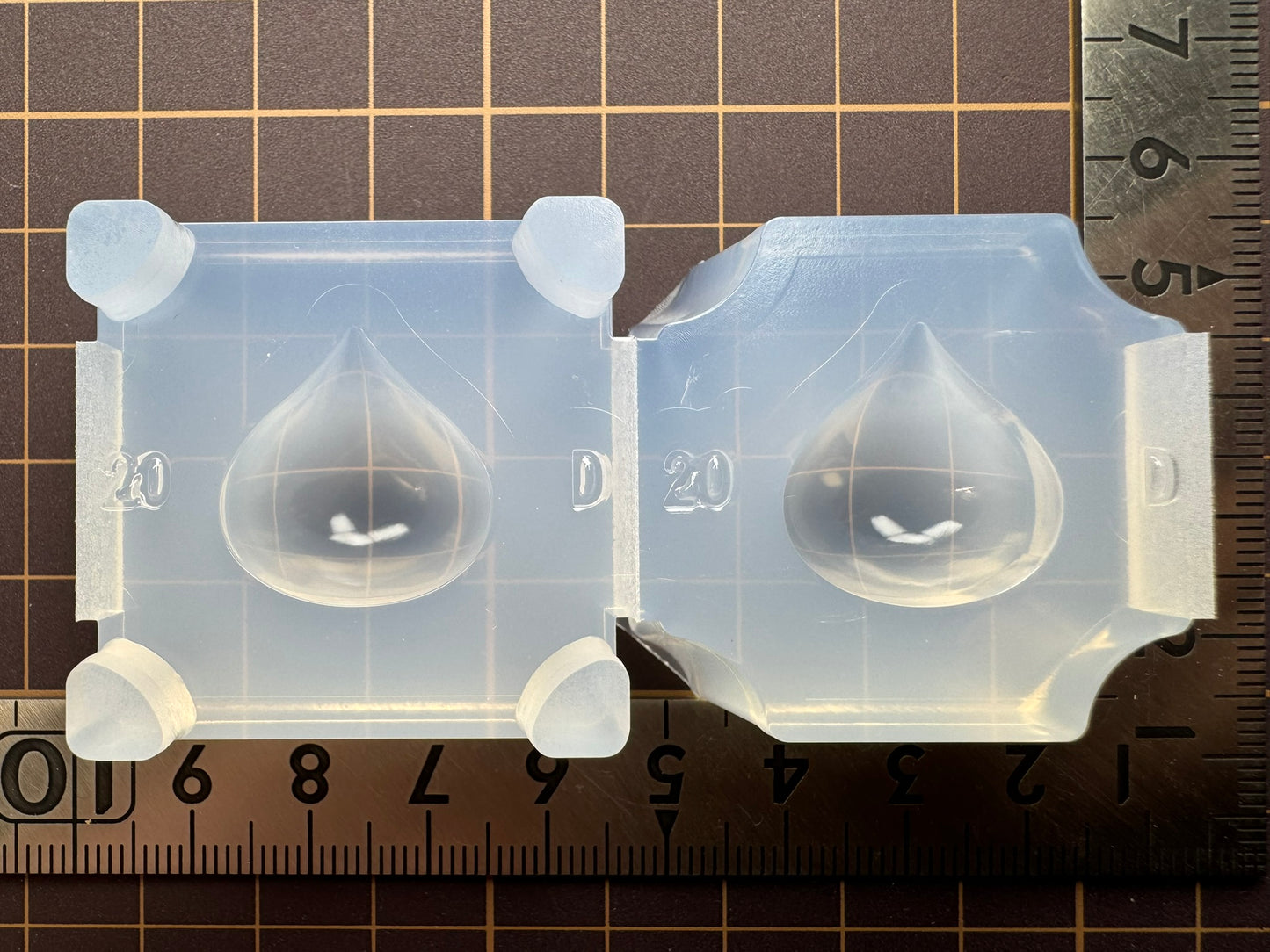 20mm「立体雫D」レジン用モールド