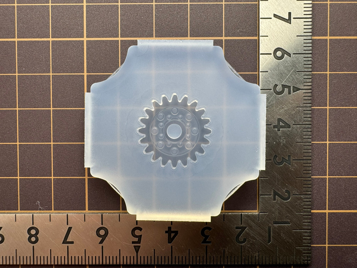 20mm「歯車(Wドット)」レジン用モールド