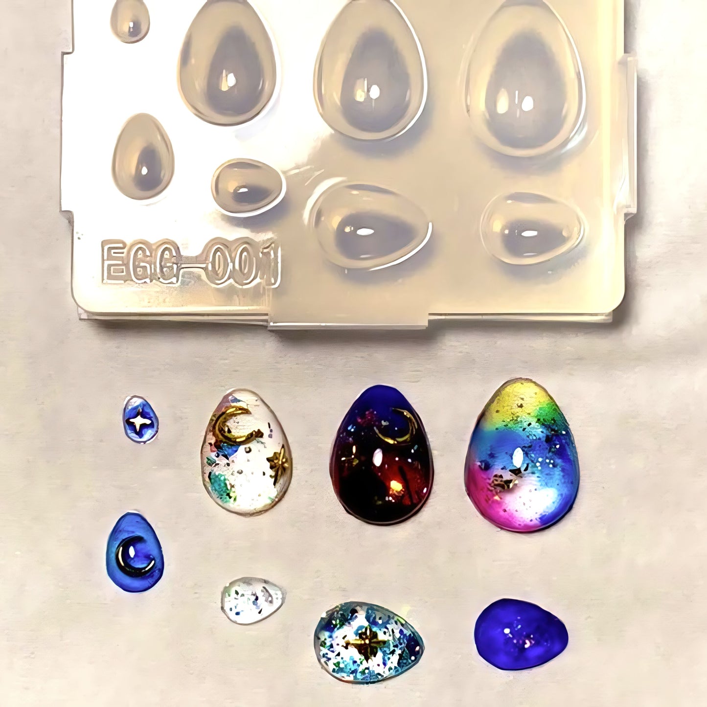 EGG-001「卵アソート」レジン用モールド