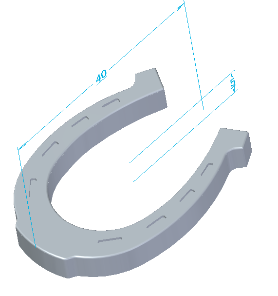 40mm「蹄鉄B」レジン用モールド