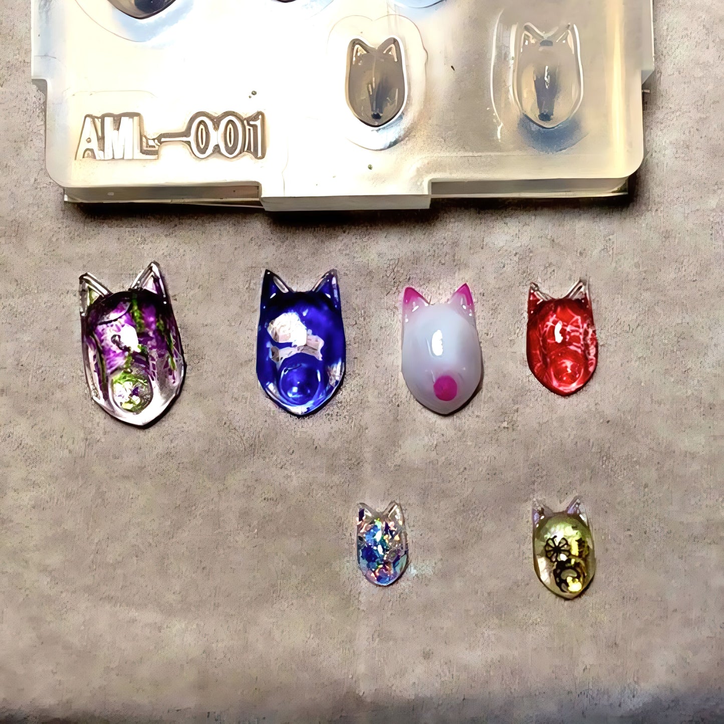 AML-001「狐面アソート」レジン用モールド