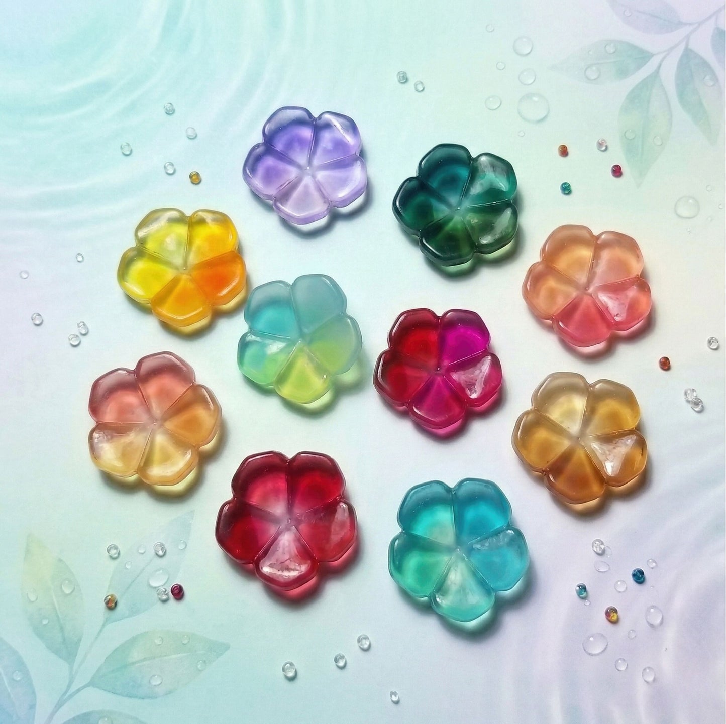 20mm「お花ビーズE」レジン用モールド