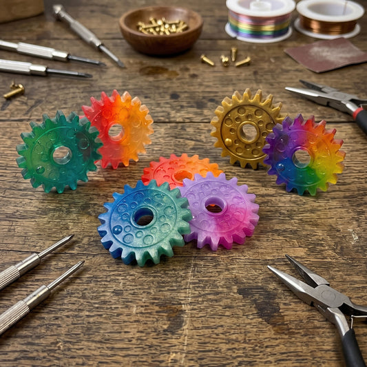 20mm "Gear (W Dot)" resin mold