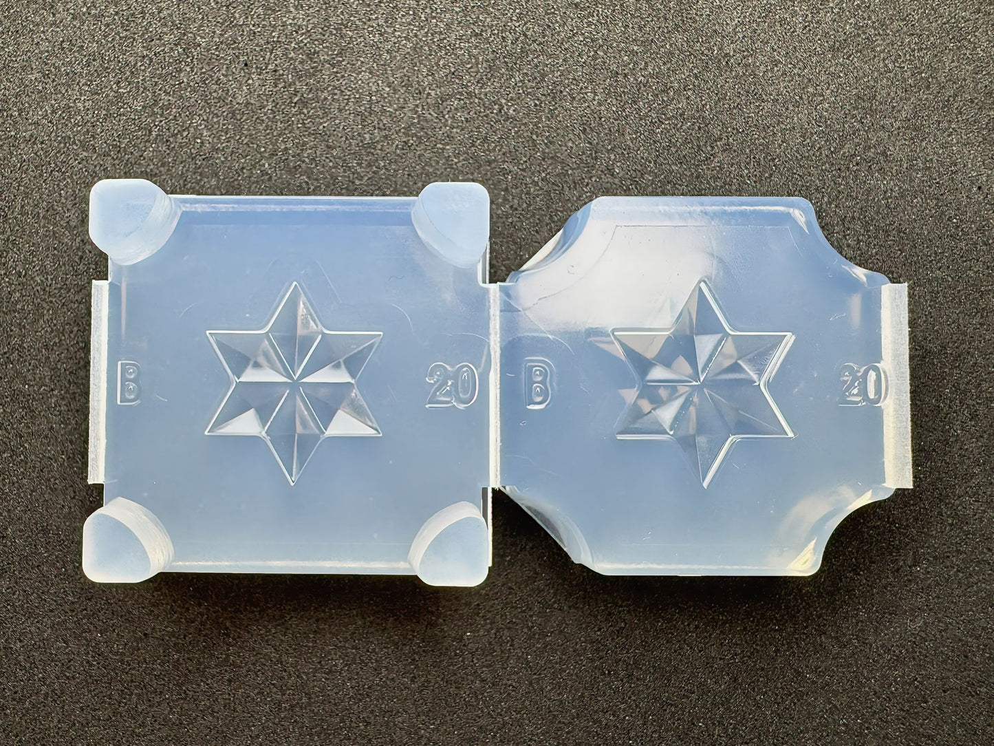20mm「六芒星カットB」レジン用モールド