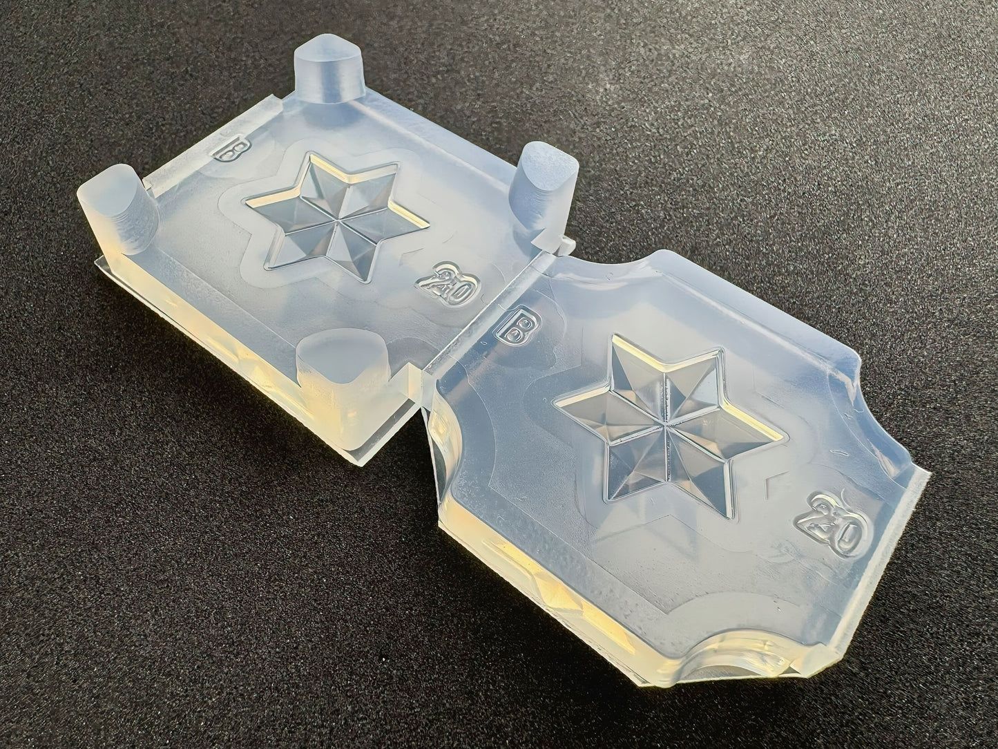 20mm「六芒星カットB」レジン用モールド