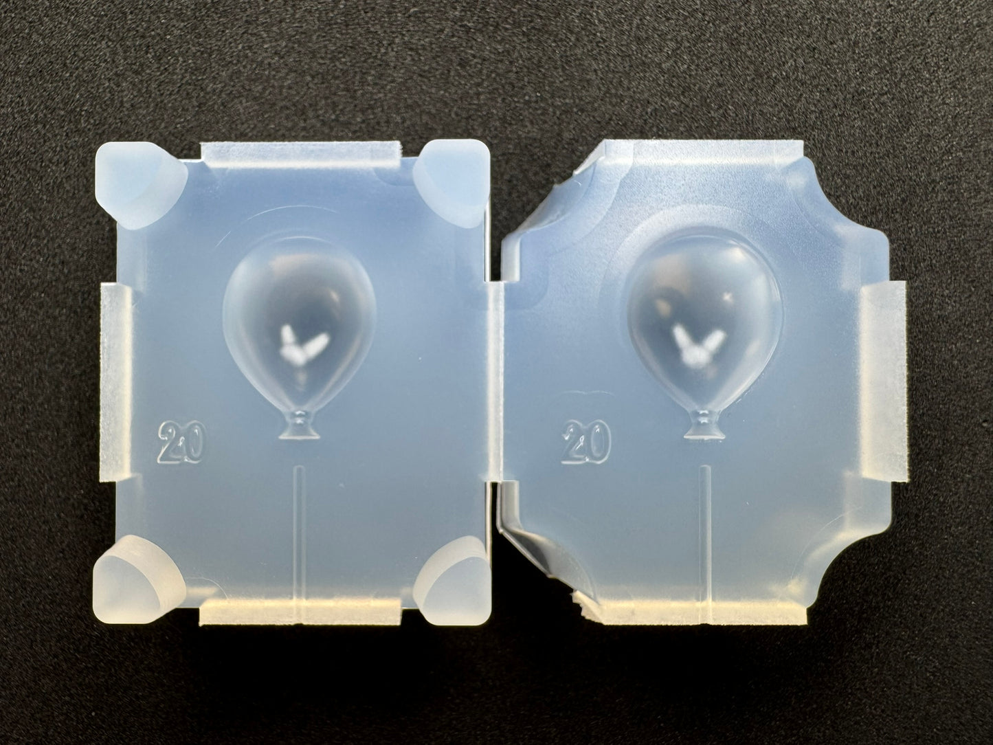 20mm「センターライン付き風船」レジン用モールド