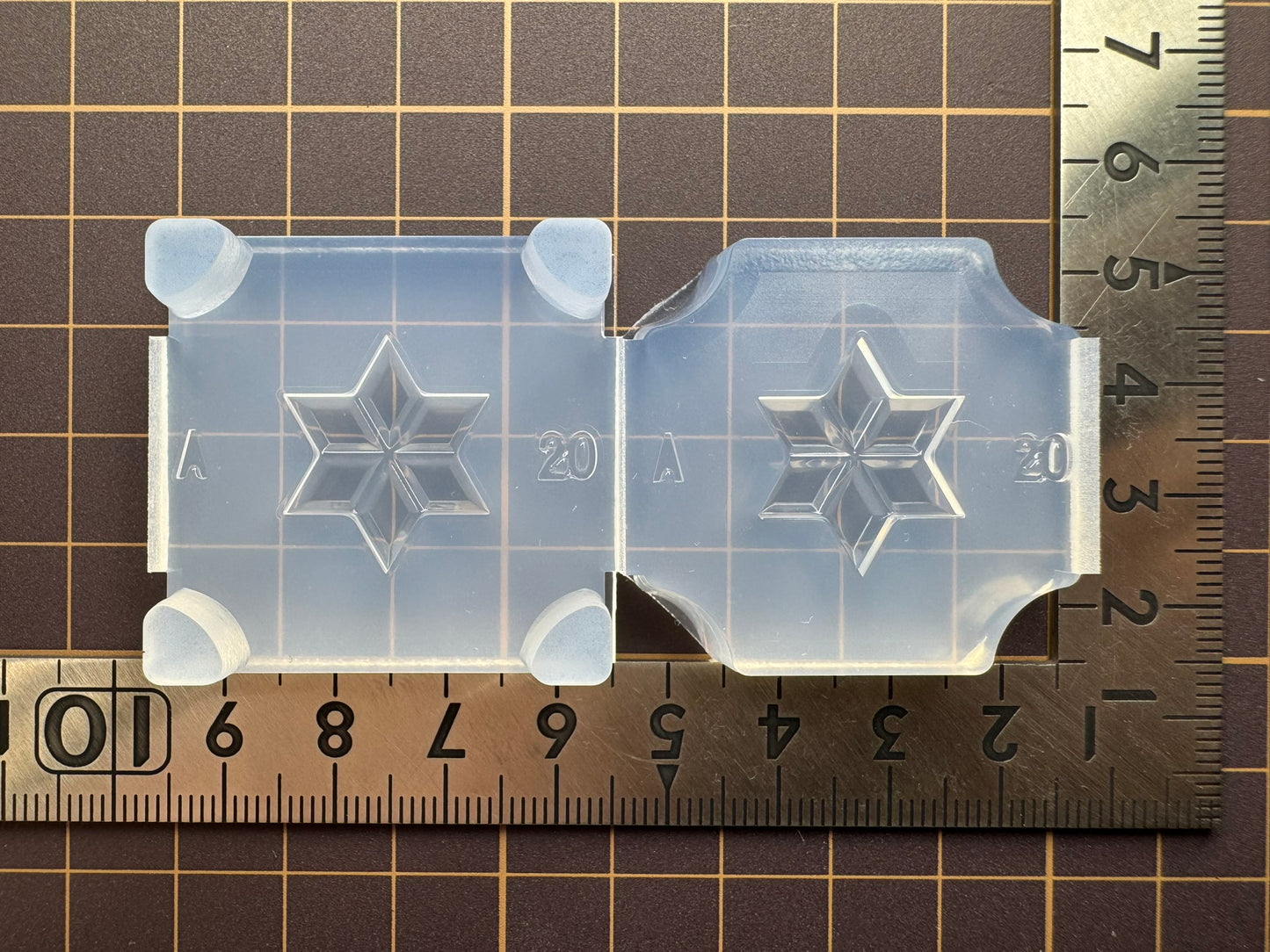 20mm「六芒星カットA」レジン用モールド