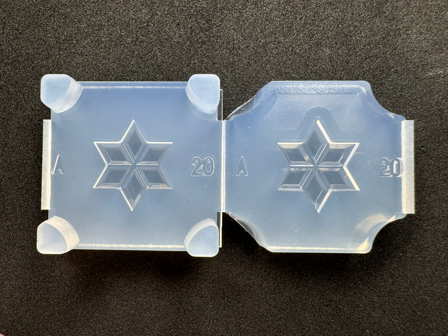20mm「六芒星カットA」レジン用モールド