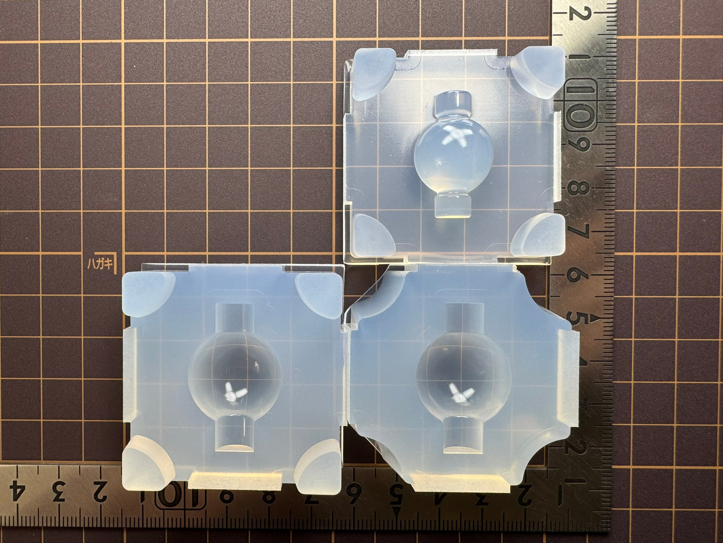 20mm「穴あき空洞球体」レジン用モールド