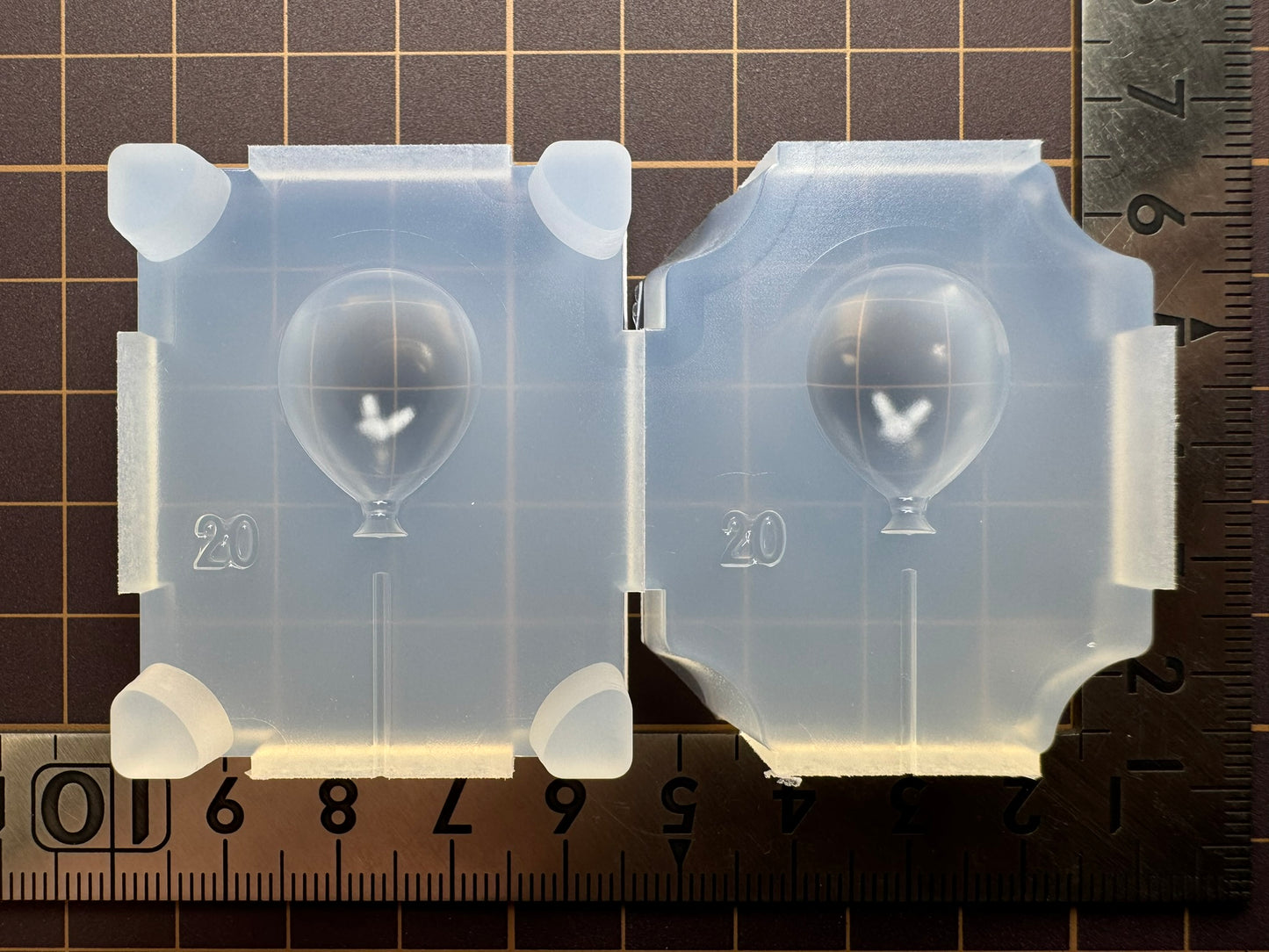 20mm「センターライン付き風船」レジン用モールド