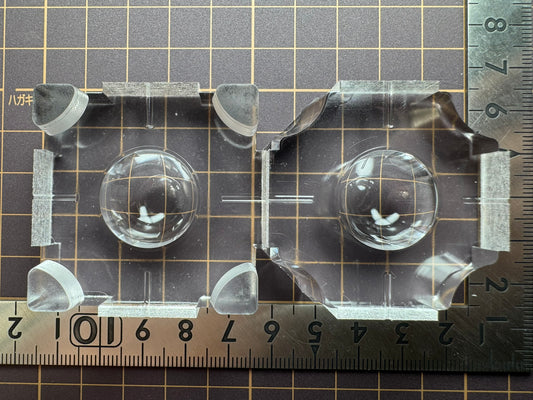 超高強度シリコン「センターライン付き球体」レジン用モールド