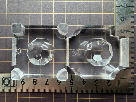 超高強度シリコン「切頂二十面体」レジン用モールド