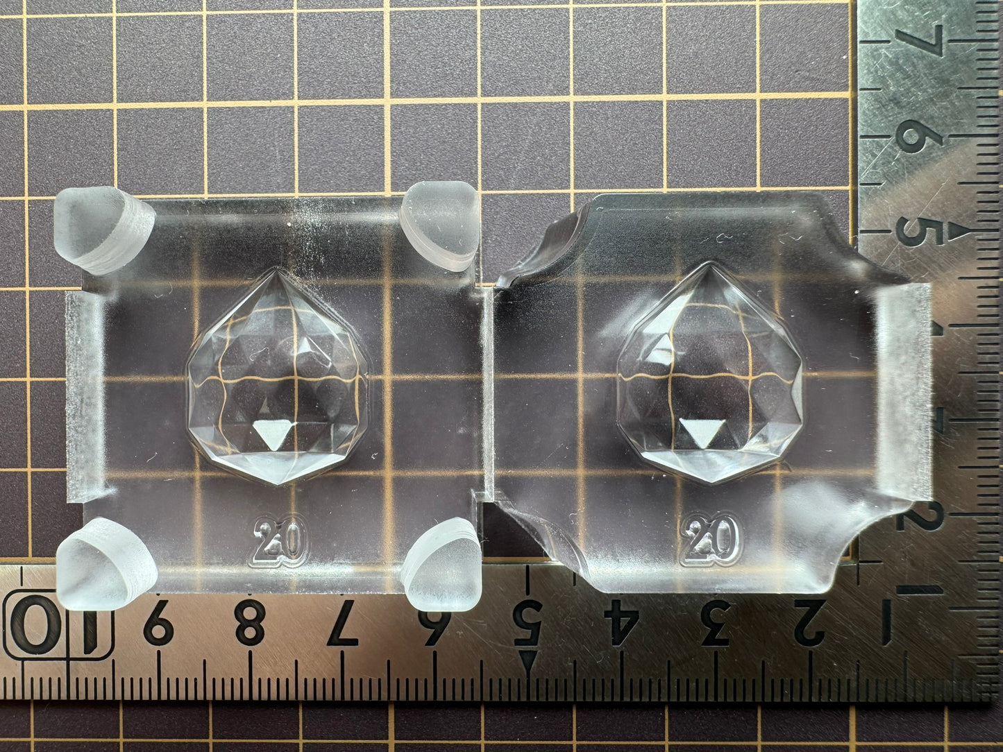 超高強度シリコン「20mmティアドロップカット」レジン用モールド