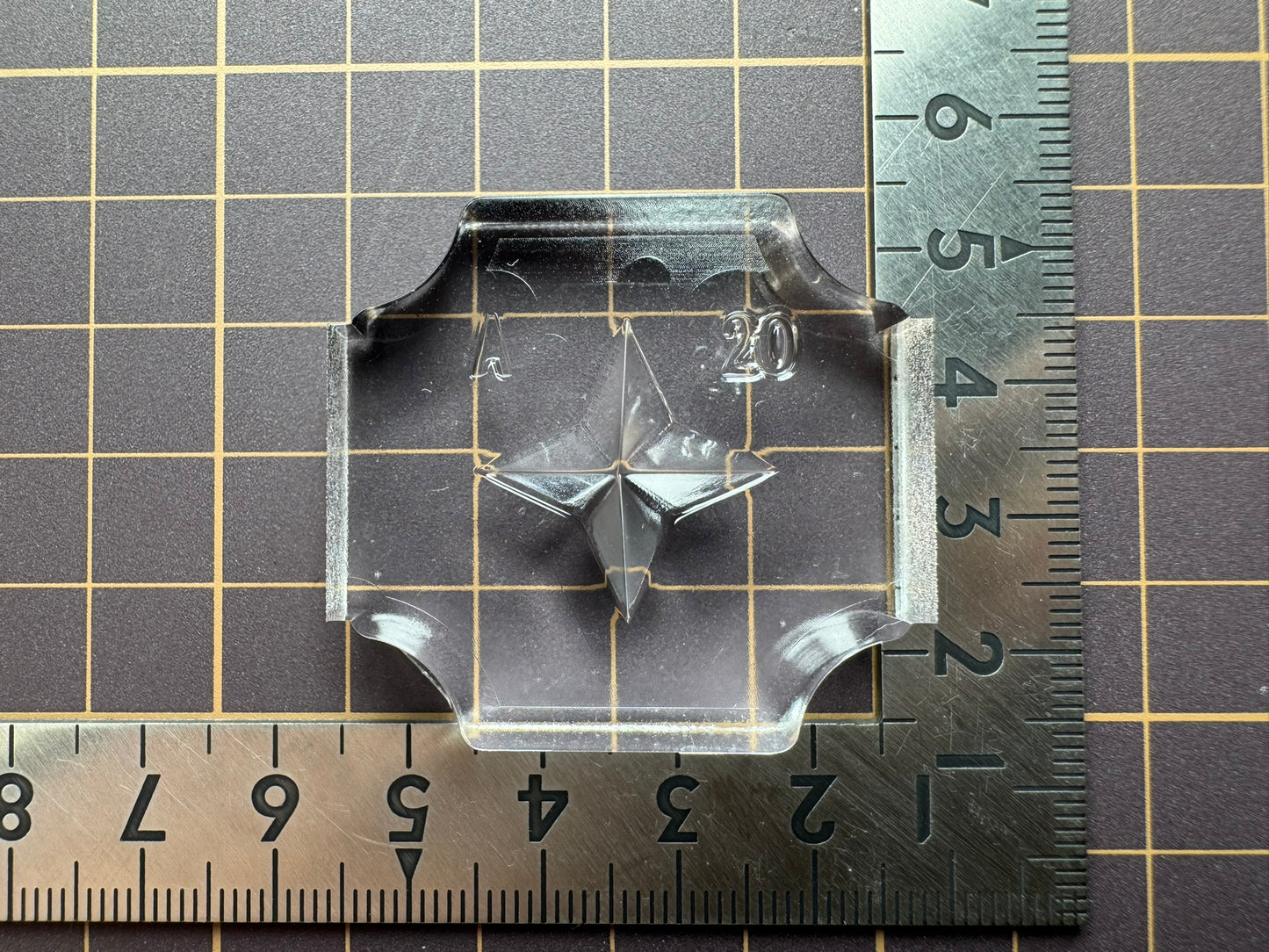 超高強度シリコン「立体四芒星A(表)」レジン用モールド