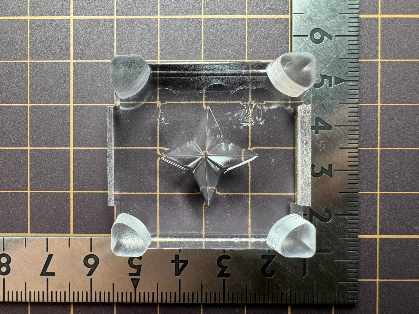 超高強度シリコン「立体四芒星A(裏)」レジン用モールド