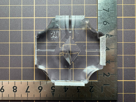 超高強度シリコン「センターライン付きダイヤ(表)」レジン用モールド
