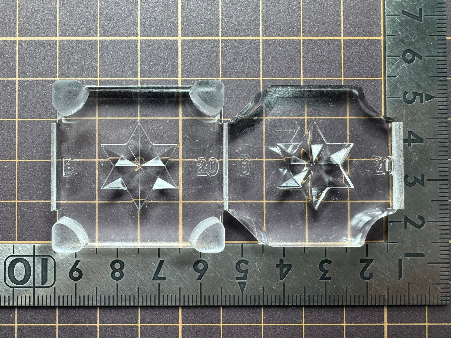 超高強度シリコン「20六芒星カットB」レジン用モールド