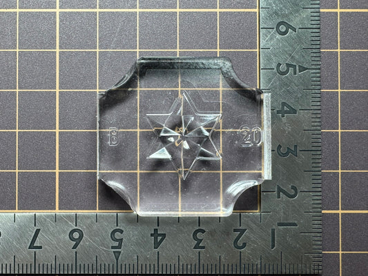 Ultra-high strength silicone "20 Hexagram Cut B (Front)" resin mold