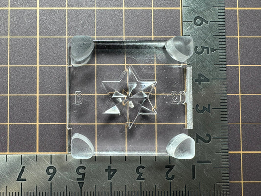 Ultra-high strength silicone "20 Hexagram Cut B (Back)" resin mold