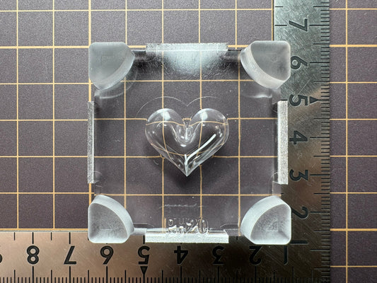 Ultra-strong silicone "Plump Heart (back)" resin mold