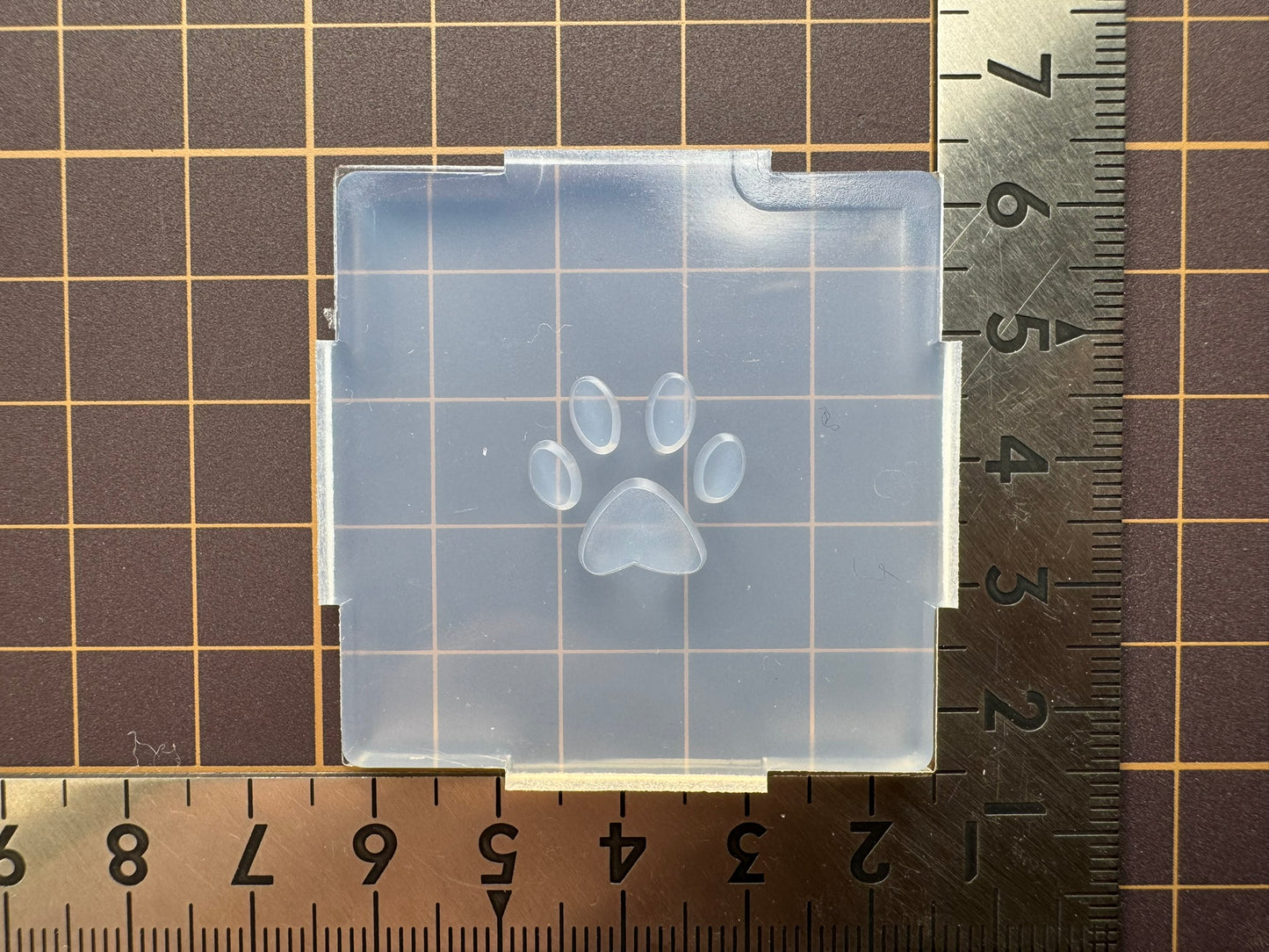 "Plate Hole Punching Paw Print" Resin Mold
