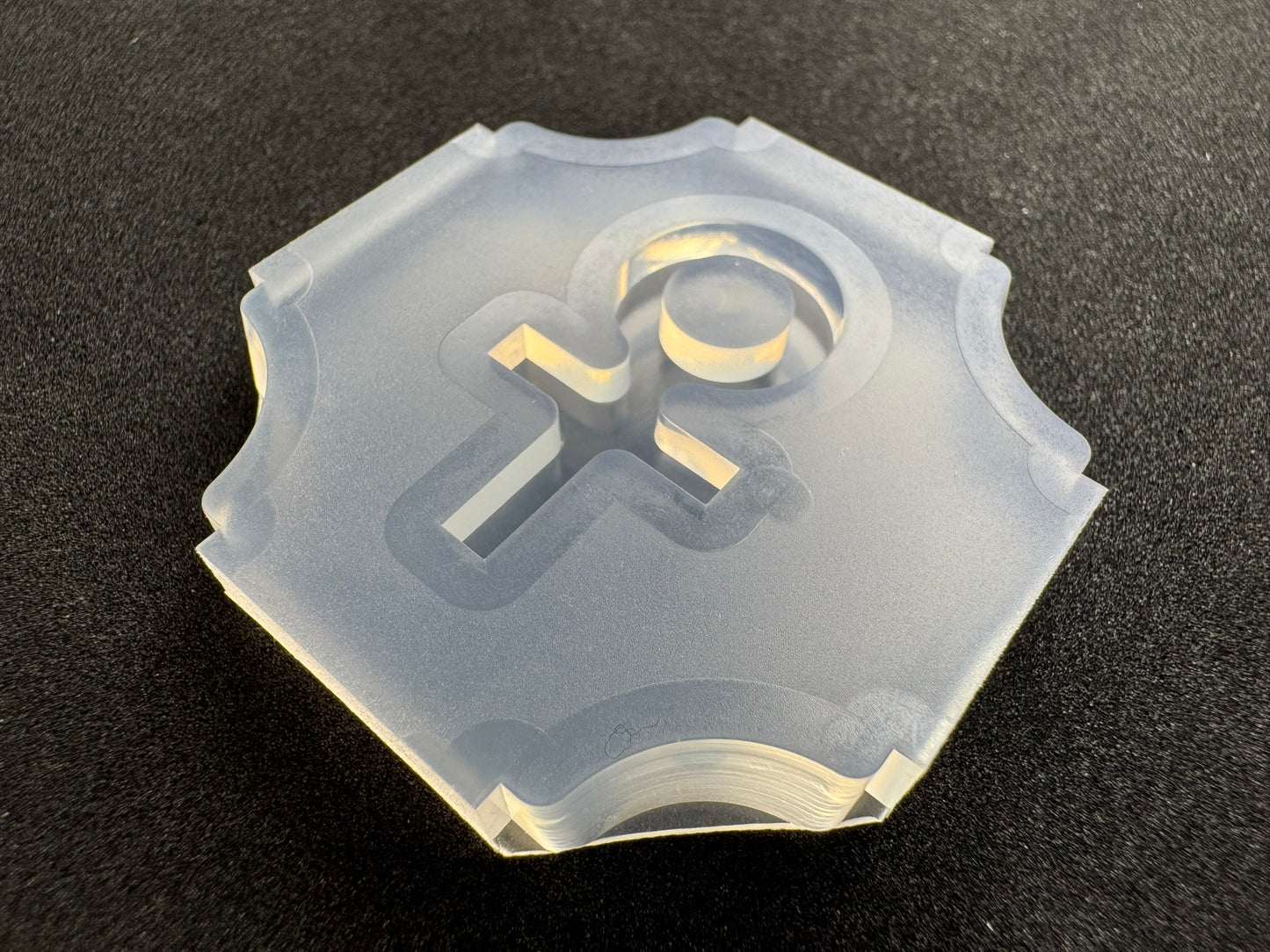 30mm「♀記号プレート」レジン用モールド