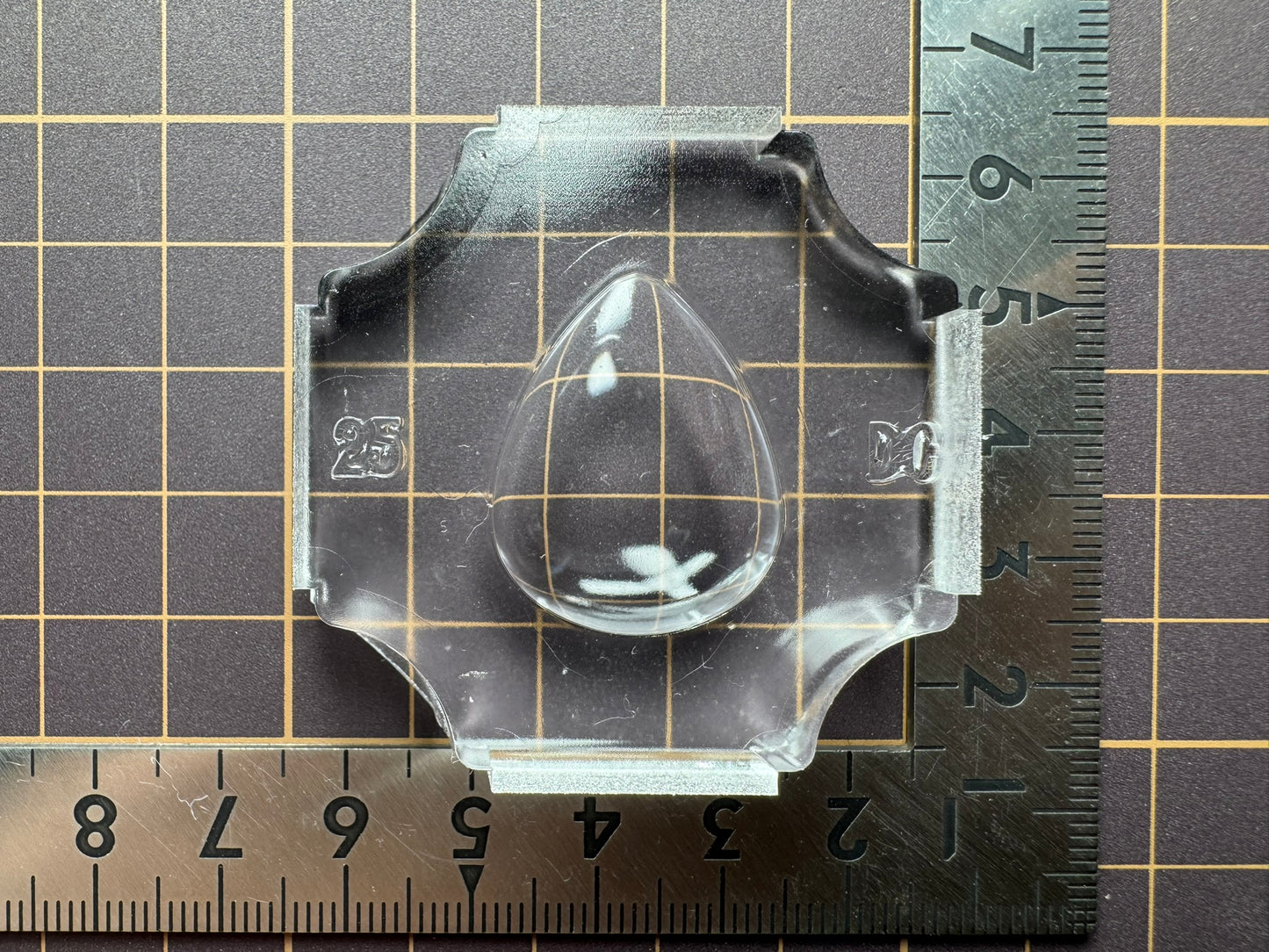 超高強度シリコン「25mmドロップカボション(表)」レジン用モールド