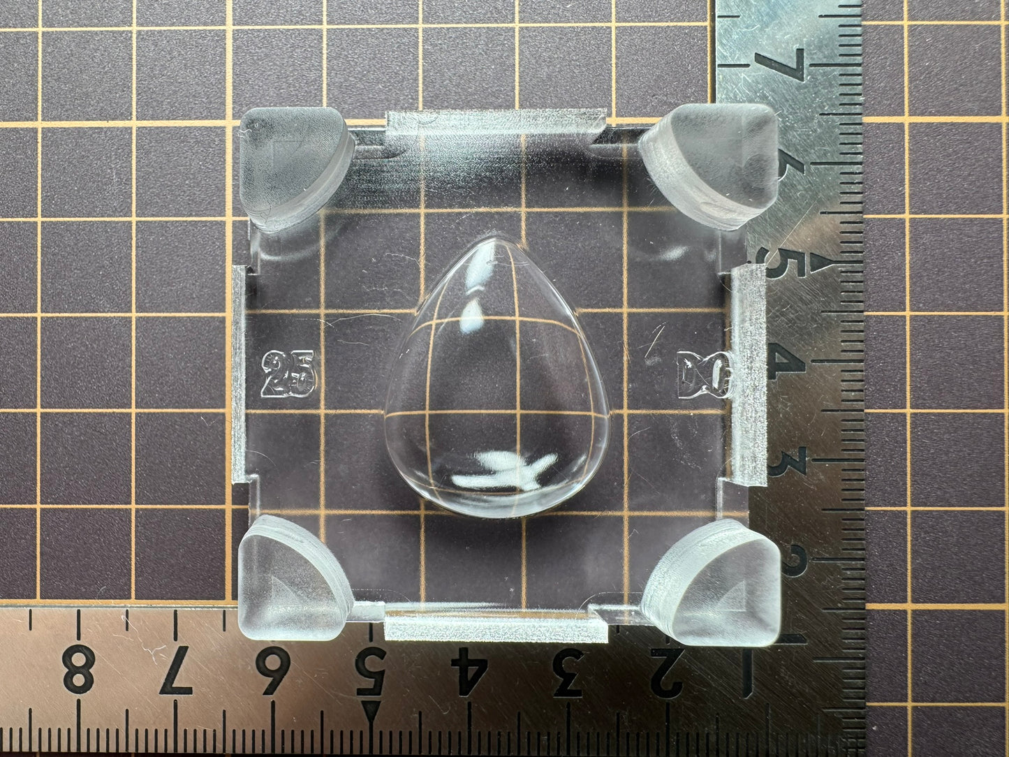 超高強度シリコン「25mmドロップカボション(裏)」レジン用モールド